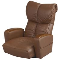 宮武製作所　肘付本革座椅子-風雅-　ブラウン　（直送品）