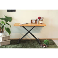 【軒先渡し】東馬（Tohma）　aldy　リフティングテーブル　ナチュラル　幅1200×奥行600×高さ230～720mm　1台　（直送品）