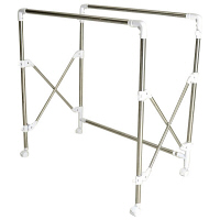 ビーワーススタイル　伸縮物干し　シルバー　1台　（直送品）