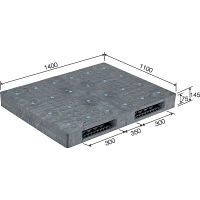 サンコー　パレット　R2-1114F-2上孔有+下　81205301GL803　（直送品）