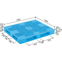 サンコー　パレット　D4-1012-7　81221401BL510　（直送品）
