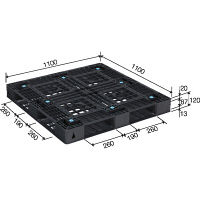 サンコー　パレット　D4-1111-13　81226400BKRCP　（直送品）
