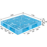 サンコー　パレット　D4-1113-2（PP）　81300900BL510　（直送品）
