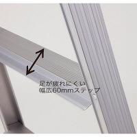 Hasegawa(長谷川工業) アルミ合金 はしご兼用脚立幅広ステップ 4段 (4尺 110cm) RS2.0-12 1台（直送品）