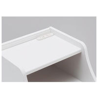 白井産業 レトロア レトロモダン風ナイトテーブル ホワイト 幅379×奥行398×高さ577mm 1台（直送品）