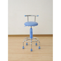 YAMAZEN　2WAYバーカウンターチェア　スケルトンブルー　（直送品）