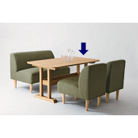 東谷（AZUMAYA）　デリカダイニングテーブル　ナチュラル　幅1300×奥行750×高さ640mm　1台　（直送品）