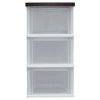 アイリスオーヤマ　ウッドトップチェスト　ブラウンオーク　WTS-303　1セット（2台入）　（直送品）