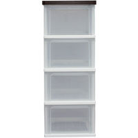 アイリスオーヤマ　ウッドトップチェスト　ブラウンオーク　WTS-304　1セット（2台入）　（直送品）