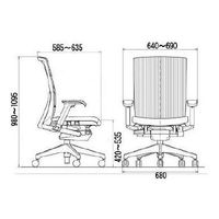 【設置込】イトーキ　ヴェントチェア　プレーンメッシュ　アジャスタブル肘付　ストロングブルー　KE-837JB-T1A3（直送品）
