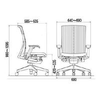 【設置込】イトーキ　ヴェントチェア　プレーンメッシュ　アジャスタブル肘付　アンバーブラウン　KE-837JB-T1D3（直送品）