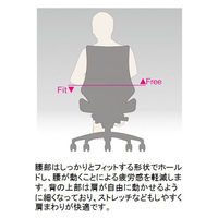 【設置込】イトーキ　エフチェア　メッシュバック　ハイバック　肘なし　ベースカラーブラック　サンドイエロー　KF-370JB-T1Y3（直送品）