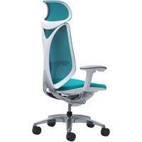 C885BW FSZ6 |オカムラ サブリナ スマートオペレーション 可動肘 エクストラハイバック ホワイトボディ ブルーグリーン 1脚（直送品）