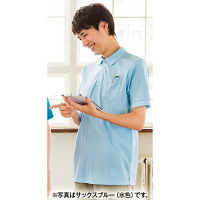 KAZEN ポロシャツ半袖 介護ユニフォーム 男女兼用 ミントグリーン 3L 237-22（直送品）