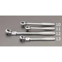 エスコ 1/2”DRx200mm ラチェットハンドル EA618KA-11 1本（直送品）
