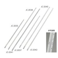 日本計量器工業 精密棒状水銀温度計(最小目盛:0.1°C) 0~100°C 450mm JC-2041 1本 2-064-03（直送品）