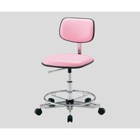 アズワン クリーンカラフルスタンダードチェア(クラス100対応) 足掛リング有り ピンク LSC-PR 1脚 2-670-02（直送品）