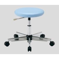 アズワン クリーンカラフルラウンドチェア(クラス100対応) 足掛リング無し ブルー LRC-B 1脚 2-671-03（直送品）