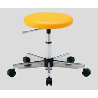 アズワン クリーンカラフルラウンドチェア(クラス100対応) 足掛リング無し オレンジ LRC-O 1脚 2-671-04（直送品）