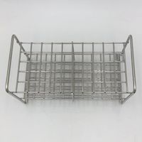 サンポー ステンレス試験管立 配列:5×10 サイズ:□15mm 13ー50H 1台 2-9502-11（直送品）