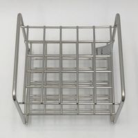 サンポー ステンレス試験管立 配列:5×5 サイズ:□17mm 15ー25L 1台 2-9502-16（直送品）