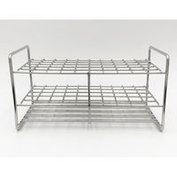 サンポー ステンレス試験管立 配列:5×10 サイズ:□17mm 15ー50H 1台 2-9502-19（直送品）