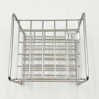 サンポー ステンレス試験管立 配列:5×5 サイズ:□20mm 18ー25H 1台 2-9502-33（直送品）