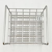 サンポー ステンレス試験管立 配列:5×5 サイズ:□20mm 18ー25L 1台 2-9502-34（直送品）