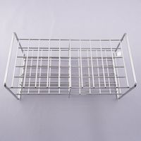 サンポー ステンレス試験管立 配列:5×10 サイズ:□20mm 18ー50H 1台 2-9502-36（直送品）