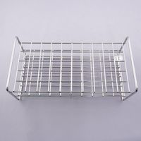 サンポー ステンレス試験管立 配列:5×10 サイズ:□20mm 18ー50L 1台 2-9502-37（直送品）