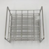サンポー ステンレス試験管立 配列:5×5 サイズ:□23mm 21ー25L 1台 2-9502-43（直送品）