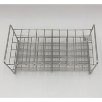 サンポー ステンレス試験管立 配列:5×10 サイズ:□23mm 21ー50H 1台 2-9502-44（直送品）