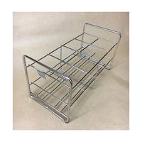 サンポー ステンレス試験管立 配列:2×4 サイズ:□42mm 40ー8 1台 2-9502-62（直送品）