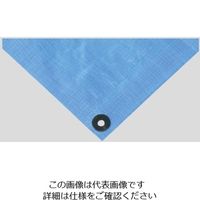 ユタカメイク ブルーシート 厚手 プラスチックハトメ数8個 BLS-01 1枚 2-9754-01（直送品）