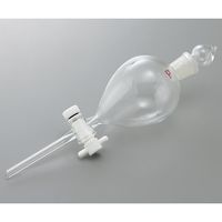 アズワン 分液ロート球型 PTFEコック付 100mL 2-9602-02 1個（直送品）