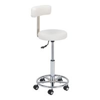 アズワン カラートレンドチェアー 背もたれ付き ホワイト CTC-B 1脚 3-1473-03（直送品）