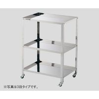 アズワン 枠付きステンレスワゴン ラージ 3段 610×410×809mm ワクツキラージ3ダン 1台 3-1556-04（直送品）