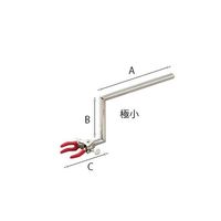 杉山製作所 両開きクランプ(ビニール被膜) クランク型 極小 2-9825-05 1個（直送品）