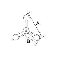 杉山製作所 三つ足スタンド(支柱付) 2-9826-03 1台（直送品）