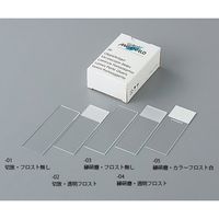 アズワン スライドガラス(マリエンフェルド・ドイツ製) 縁研磨・透明フロスト 50枚入 10 056 12 1箱(50枚)（直送品）