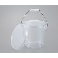 丸山ステンレス ポリカーボ蓋付バケツ 10L 4-4015-02 1個（直送品）
