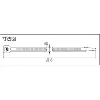 ヘラマンタイトン MSタイ 幅4.6×長さ202mm 100本入 屋内外使用 T50R-W 1袋(100本) 475-8170（直送品）