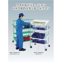 TRUSCO ツールワゴン フェニックスワゴン 600X400 2段 φ75ゴム車輪 ホワイト PEW-662-G75-W 1台（直送品）