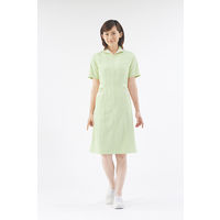 住商モンブラン ナースワンピース（半袖） 医療白衣 ミント/白 L 73-1976（直送品）