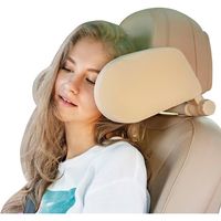 SunRuck 車用ヘッドレスト ベージュ SR-HR010-BE 1個（直送品）