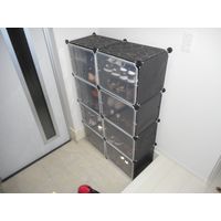 イー・エム・エー 組み立て式 シューズボックス ブラック SR-SC038-BK 1個