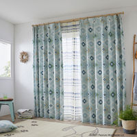 スミノエ PEANUTS セミオーダー カーテン コーストライフ 2400×1750mm ブルー 1セット(2枚入)（直送品）