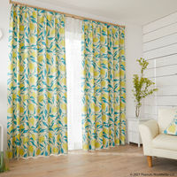 スミノエ PEANUTS セミオーダー カーテン キャンプレモン 2200×2400mm イエロー 1セット(2枚入)（直送品）