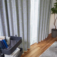 スミノエ PEANUTS セミオーダー カーテン ボウタイ 2800×2500mm グレー 1セット(2枚入)（直送品）