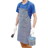 ディックコーポレーション ヒッコリー胸付エプロン WF-2104 1セット(5着入)（直送品）